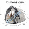 Picture of halinfer Back Expandable Cat Backpack Carrier, Space Capsule Transparent Bubble Pet Carrier for Small Dog, Pet Carrying Hiking Traveling Backpack for Cats (Black, Transparent)