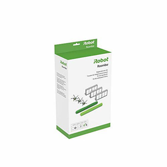 Picture of iRobot Authentic Replacement Parts- Roomba s Series Replenishment Kit, (3 filters, 3 Corner Brushes, 1 Set of Multi-Surface Rubber Brushes),Green - 4646124