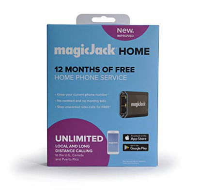 Picture of magicJackHome 2019 (Latest Version) VOIP Phone Adapter Portable Home and On-The-Go Digital Phone Service. Unlimited Local & Long Distance Calls to US and Canada. NO Monthly Bill. Stay Connected