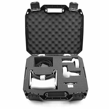 Picture of CASEMATIX Hard Case Compatible with Oculus Quest 2 and Oculus Quest VR Gaming Headset & Accessories - Oculus Quest Case Storage with Customizable Foam Also fits Elite Strap and Other Accessories