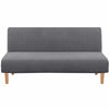 Picture of Armless Futon Cover Stretch Sofa Bed Slipcover Protector Elastic Feature Rich Textured High Spandex Small Checks Jacquard Fabric Sofa Shield Futon Cover, Machine Washable, Gray