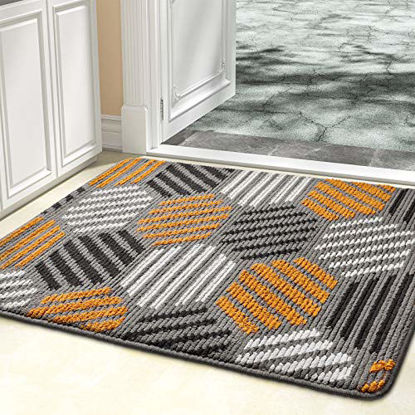 Picture of Color&Geometry Indoor Doormat, Indoor Outdoor 24"x36" Mat Waterproof, Non Slip Washable Quickly Absorb Moisture and Resist Dirt Rugs for Entrance