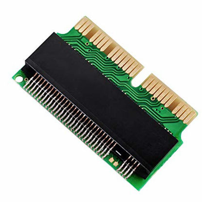 Picture of M.2 NVME SSD Convert Adapter, 12+16pin M.2 NGFF M-Key SSD Convert Card for MacBook Air Pro Retina Mid 2013 2014 2015 2016 2017, NVME AHCI SSD Upgraded Kit for A1465 A1466 A1398 A1502