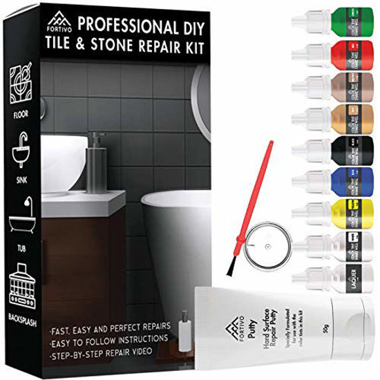 GetUSCart Tile Repair Kit Stone Repair Kit Porcelain Repair Kit for Cracked Stone, Crack Chip