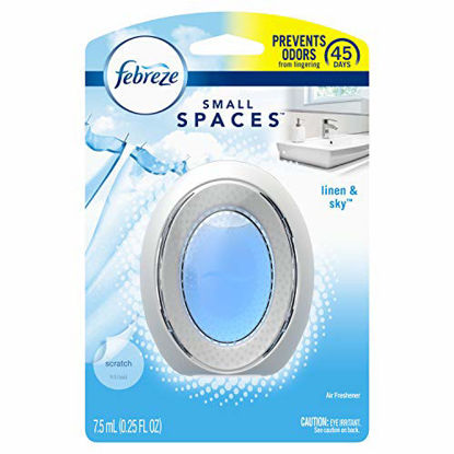 Picture of Febreze Small Spaces Air Freshener, Odor Eliminating, Linen & Sky, 1 Count