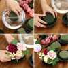 Picture of DIY Flower Arrangement Kit Green Round Wet Floral Foam, Wedding Aisle Flowers, Party Decoration (Flower Foam, 12 Pieces)