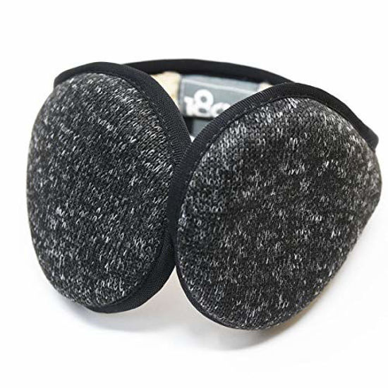 Picture of 180s Youth Aztec Ear Warmer Adjustable Fully Collapsible Insulated Earmuffs, Charcoal Gray