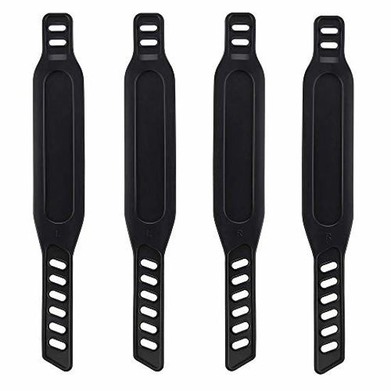 Picture of 4Pcs Exercise Bike Pedal Straps, Heavy Duty Adjustable Length Universal Pedal Strap Fits Most Bike Pedals Exercise Bike Bicycle Cycle for Home or Gym