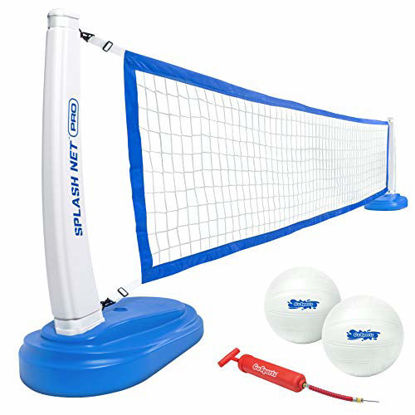 Picture of GoSports Splash Net PRO Pool Volleyball Net Includes 2 Water Volleyballs and Pump, Blue