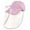 Picture of Muryobao Men Women Summer Face Shield Baseball Hat UV Protection Outdoor Fishing Detachable Sun Visor Cap Pink