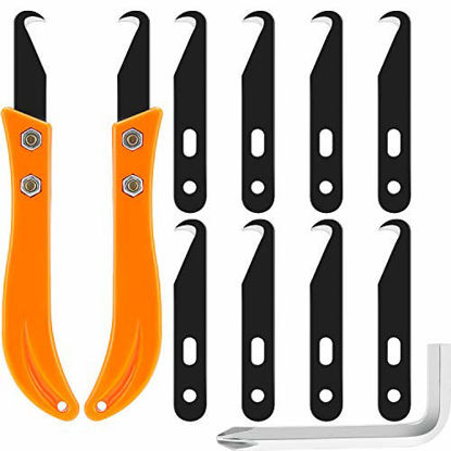 Picture of Mudder 13 Pieces Golf Hook Blade Hook DIY Knife Golf Club Blade Tool Golf Club Grip Remover Tool with Installation Tool