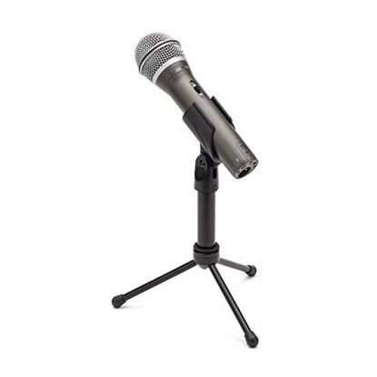 Picture of Samson Technologies Q2U USB/XLR Dynamic Microphone Recording and Podcasting Pack (Includes Mic Clip, Desktop Stand, Windscreen and Cables), silver