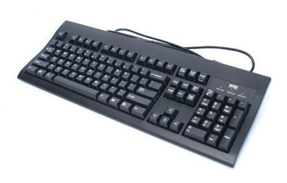 Picture of Genuine Wyse Standard 104-Key USB Black Keyboard with PS/2 Port Wyse M/N: KU-8933, 901716-06 / 901716-06L Rev. C or D