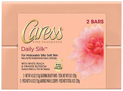 Picture of Caress Beauty Bar - Daily Silk White Peach and Silky Orange Blossom - 4 oz - 2 ct