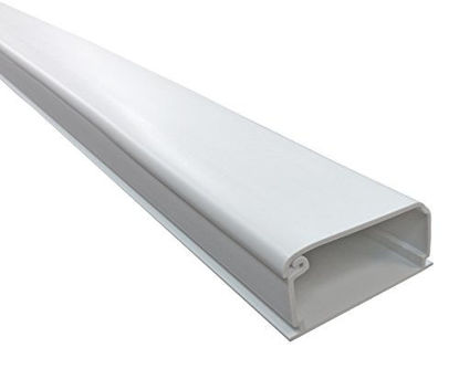 Picture of Electriduct Extra Large Latching Cable Raceway - 2" x 1" Channel (2100 Series) - 5 Feet - 5 Sticks - 25 Feet Total Length - White