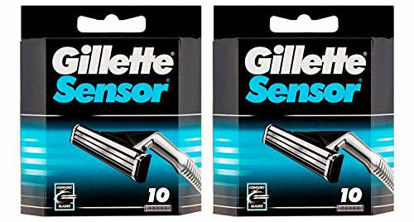 Picture of Gillette Sensor Razor Refill Cartridges 20 count (2x10 Pack)