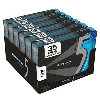 Picture of 5 GUM Sugar Free Chewing Gum, Peppermint Cobalt, 35-stick pack (6 packs)