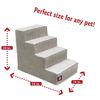 Picture of 4 Step Portable Pet Stairs By Majestic Pet Products Villa Vintage Steps for Cats and Dogs Grey