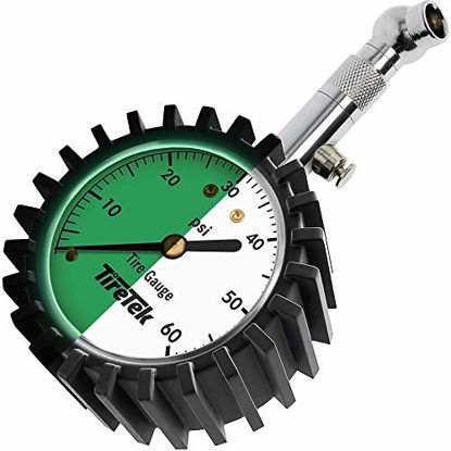 Picture of TireTek Tire Pressure Gauge 0-60 PSI - Tire Gauge for Car, SUV, Truck & Motorcycle - Heavy Duty Air Pressure Gauge ANSI Certified
