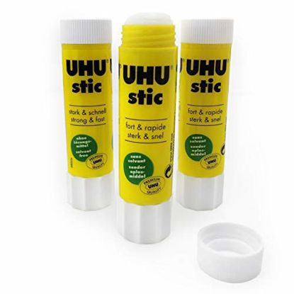 Picture of UHU Stic - 0.29 oz / 8.2g Clear Glue Stick - Pack of 3