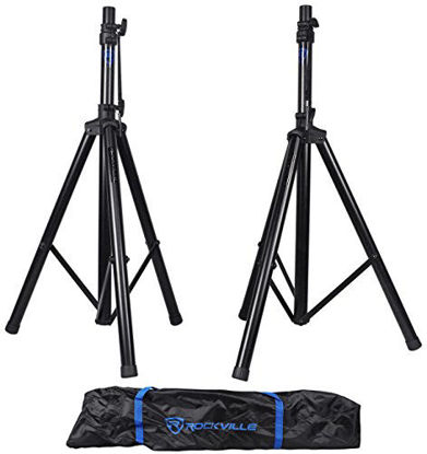 Picture of Rockville Pair RVES1 Adjustable Tripod DJ PA Speaker Stands +Carry Bag/Universal