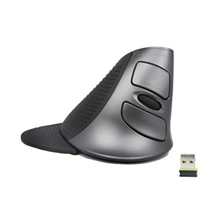 Picture of J-Tech Digital Scroll Endurance Wireless Mouse Ergonomic Vertical USB Mouse with Adjustable Sensitivity (600/1000/1600 DPI), Removable Palm Rest & Thumb Buttons - Reduces Hand/Wrist Pain