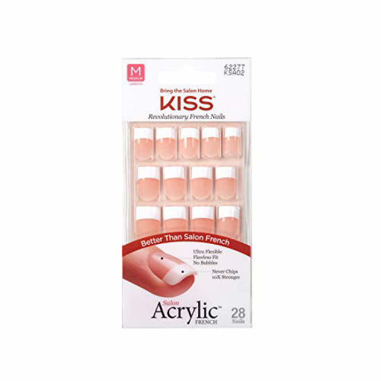 Picture of Kiss Products Salon Acrylic French Nail, Sugar Rush KSA02