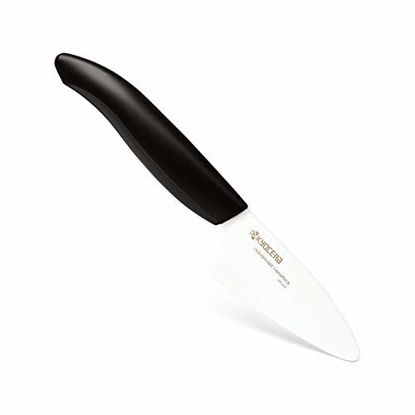 Picture of Kyocera Advanced Ceramic Revolution Series 3-inch Mini Prep Knife, Black Handle, White Blade