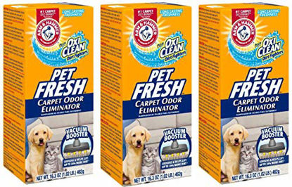 Picture of Arm & Hammer Pet Fresh Carpet Odor Eliminator Plus Oxi Clean Dirt Fighters (Pack of 3), 48.9 Ounce