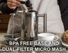Picture of Bellemain French Press - Extra Filters Included - Coffee and Tea Maker - Stainless Steel - 35 fl. oz ( 1 Liter). - 2-Year Warranty