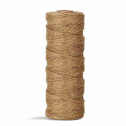 Picture of Natural Jute Twine Durable Industrial Packing Materials Heavy Duty Natural Brown Twine Jute Rope/String 328ft/100m for Arts, Crafts & Gardening Applications