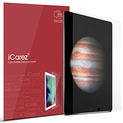 Picture of iCarez [Anti Glare ] Matte Screen Protector for Apple 12.9-inch iPad Pro (2015 2017 Model) [ Unique Hinge Install Method With Kits ] Easy Install [2-Pack] - Retail Packaging