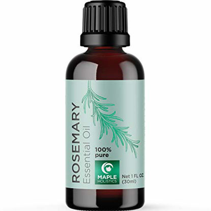 Picture of Rosemary Essential Oils Therapeutic Grade - Pure Rosemary Oil for Hair Skin and Nails - Rosemary Essential Oil for Humidifier and Rosemary Hair Oil for Dry Scalp with 100% Pure Essential Oils