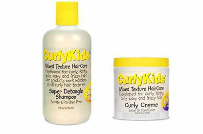 Picture of CurlyKids Mixed Haircare - Curly Creme Conditioner &amp; Super Detangling Shampoo Bundle