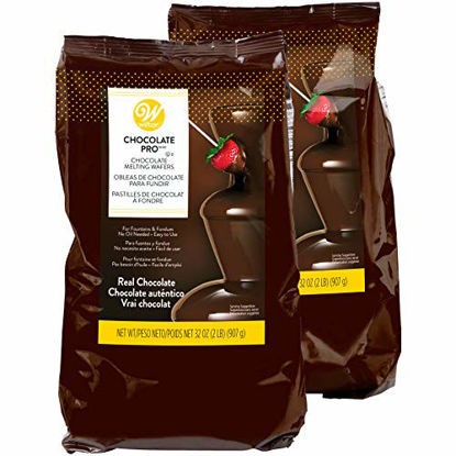 Picture of Wilton Chocolate Pro - Melting Chocolate Wafers for Chocolate Fountains or Fondue, Multipack of two 2 lb. bags, 4 lbs.