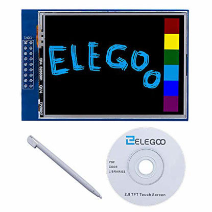 Picture of ELEGOO UNO R3 2.8 Inches TFT Touch Screen with SD Card Socket w/All Technical Data in CD for Arduino UNO R3