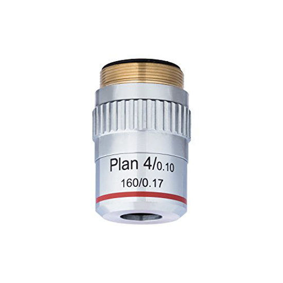 Picture of AmScope 4X Plan Achromatic Objective Lens with Knurled Ring