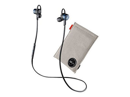Picture of Plantronics Moisture-Resistant Earphones - Wireless - Bluetooth with Charging Case Cobalt Black (204352-01)