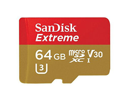 Picture of SanDisk Extreme 64GB microSDXC UHS-I Card with Adapter - SDSQXVF-064G-GN6MA