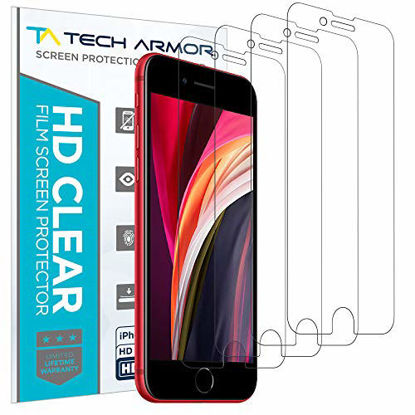 Picture of Tech Armor HD Clear Film Screen Protector (Not Glass) for Apple iPhone SE 2020, iPhone 7, iPhone 8 (4.7-inch) [3-Pack]