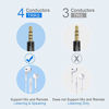 Picture of CableCreation Headphone Extension Cable, 90 Degree TRRS 3.5mm Male to Female Audio Extension Cable 4-Conductor(Microphone Compatible), 6 Feet