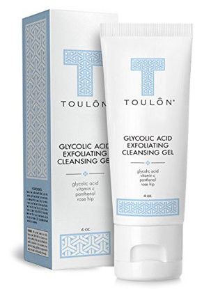 Picture of Glycolic Acid Facial Cleanser: Alpha Hydroxy Face Wash with AHA, Vitamin C & Rose Hip to Exfoliate Dry, Sensitive Skin, Reduce Acne & Brighten Age Spots for Women & Men