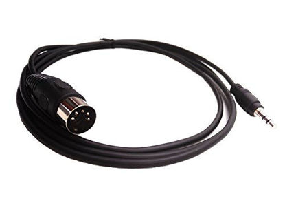 Picture of 5-Pin DIN-Male Cable, 5 Pin Din to 3.5mm(1/8in) TRS Stereo Male Jack Stereo Audio Cable forB & O System Playing The Electronic Musical Instrument Signal Output 1.5m (5 feet,3.5M-5 DIN M)