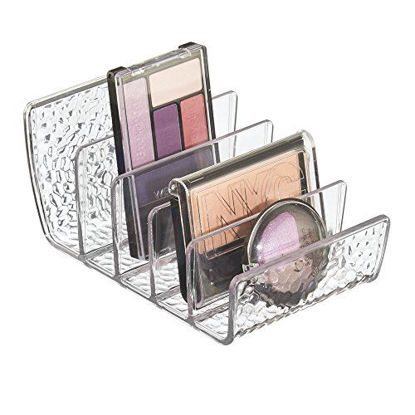 Picture of iDesign Rain Vertical Textured Plastic Palette Organizer for Storage of Cosmetics, Makeup, and Accessories on Vanity, Countertop, or Cabinet, 9.25" x 3.86" x 3.20"