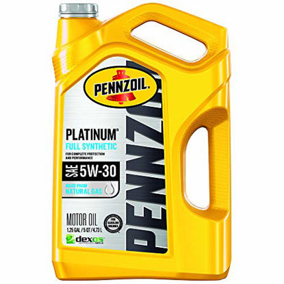 Picture of Pennzoil - 550046126 Platinum Full Synthetic 5W-30 Motor Oil (5-Quart, Single-Pack), Packaging May Vary