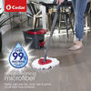 Picture of O-Cedar Easywring Microfiber Spin Mop & Bucket Floor Cleaning System with 3 Extra Refills