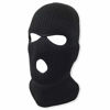 Picture of Mens Black Knit Thermal Face Ski Mask Three Hole