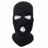 Picture of Mens Black Knit Thermal Face Ski Mask Three Hole