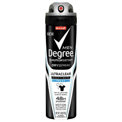 Picture of Degree Men Ultraclear Antiperspirant Spray Protects from Deodorant Stains Fresh Instantly Dry Spray Deodorant 3.8 oz