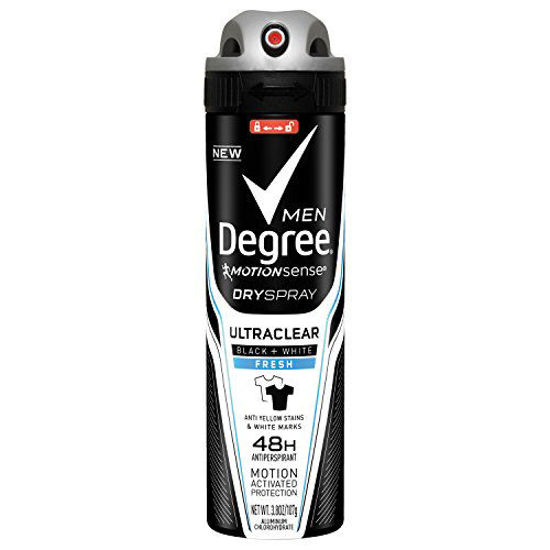 Picture of Degree Men Ultraclear Antiperspirant Spray Protects from Deodorant Stains Fresh Instantly Dry Spray Deodorant 3.8 oz